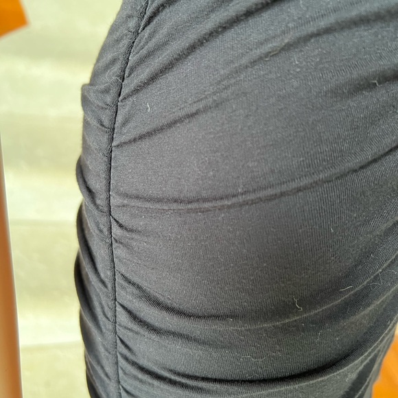 Mossimo Black Ruched Knee-Length Bodycon Dress Sz XS/TP - Picture 5 of 11